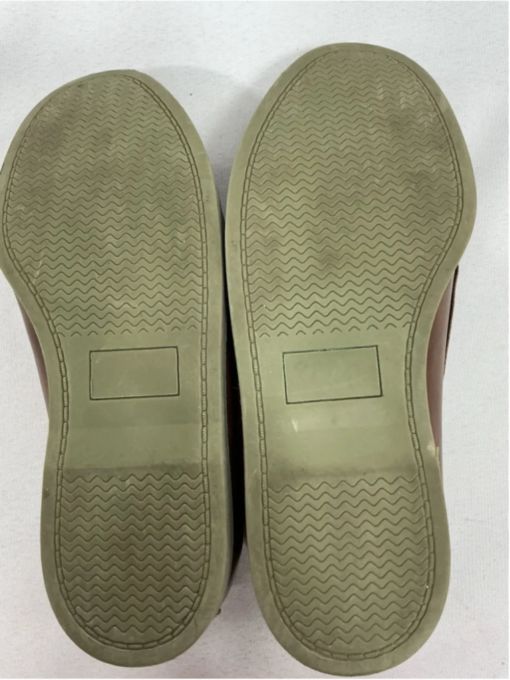 Boys Slip On Brown Leather Loafers Size 3 Bungee Laces